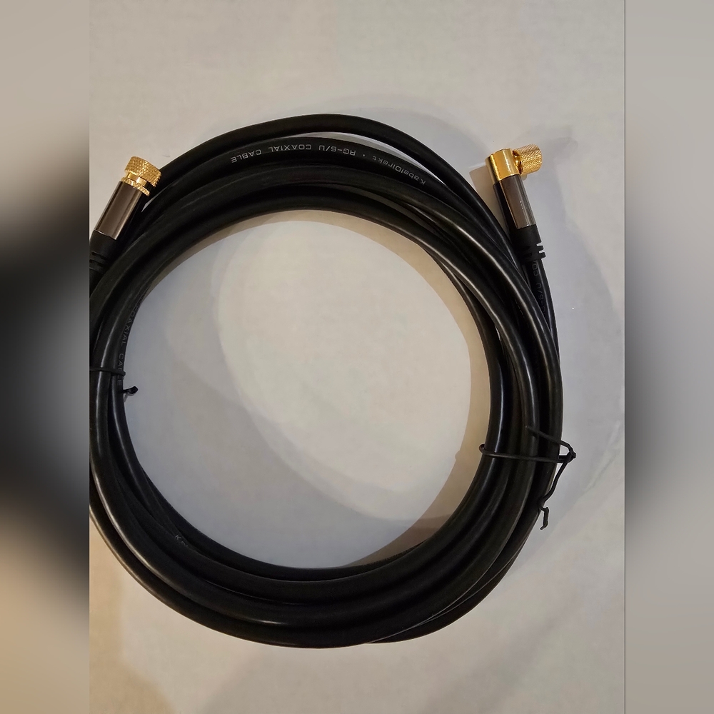 **5 for $20** Black Coaxial Cable with Gold Connectors Never used